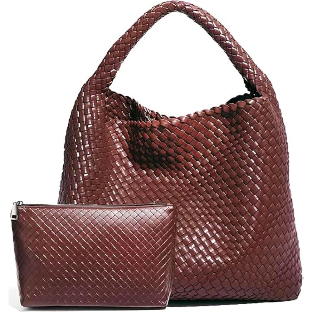 8928 2026 Woven Tote Bag , Extra Large Capacity Soft Leather Handbags